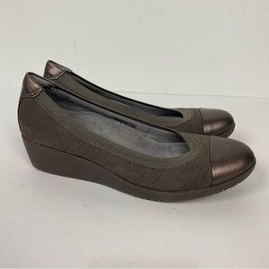 Clarks Metallic Brown Wedges